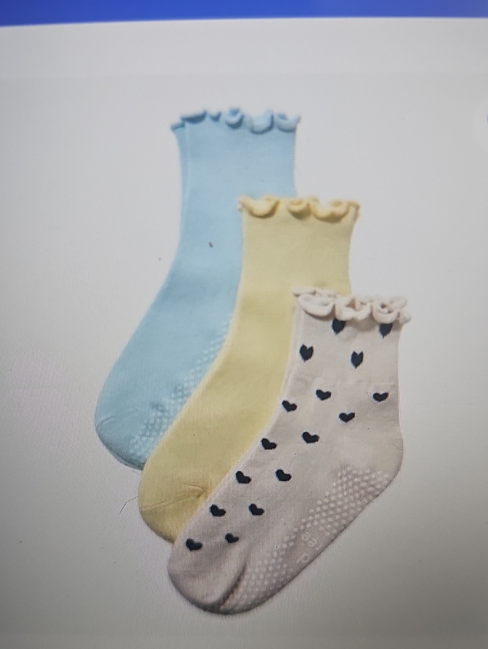 NWT Hold For Three 3 Pack Ruffle Pilates Anti Skid Socks OS